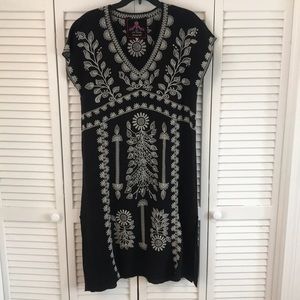 Johnny Was embroidered linen dress.
